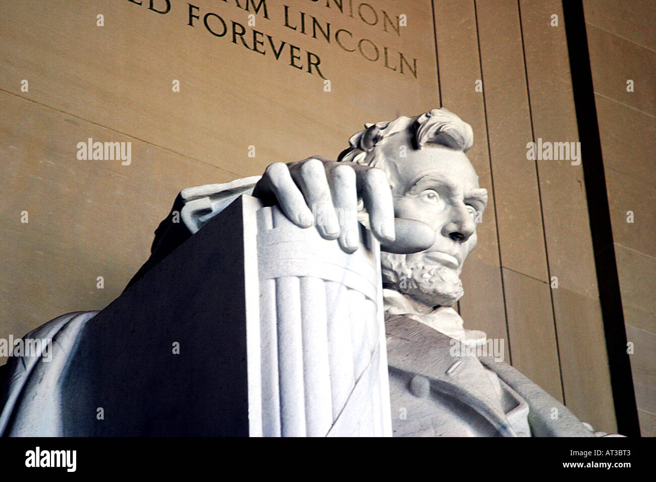 Abraham Lincoln statua Lincoln Memorial, DC, Stati Uniti d'America Foto Stock