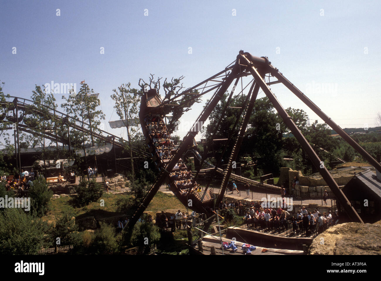 Nero galeone Buccaneer ride, Chessington World of Adventures, Chessington Surrey England Regno Unito Foto Stock