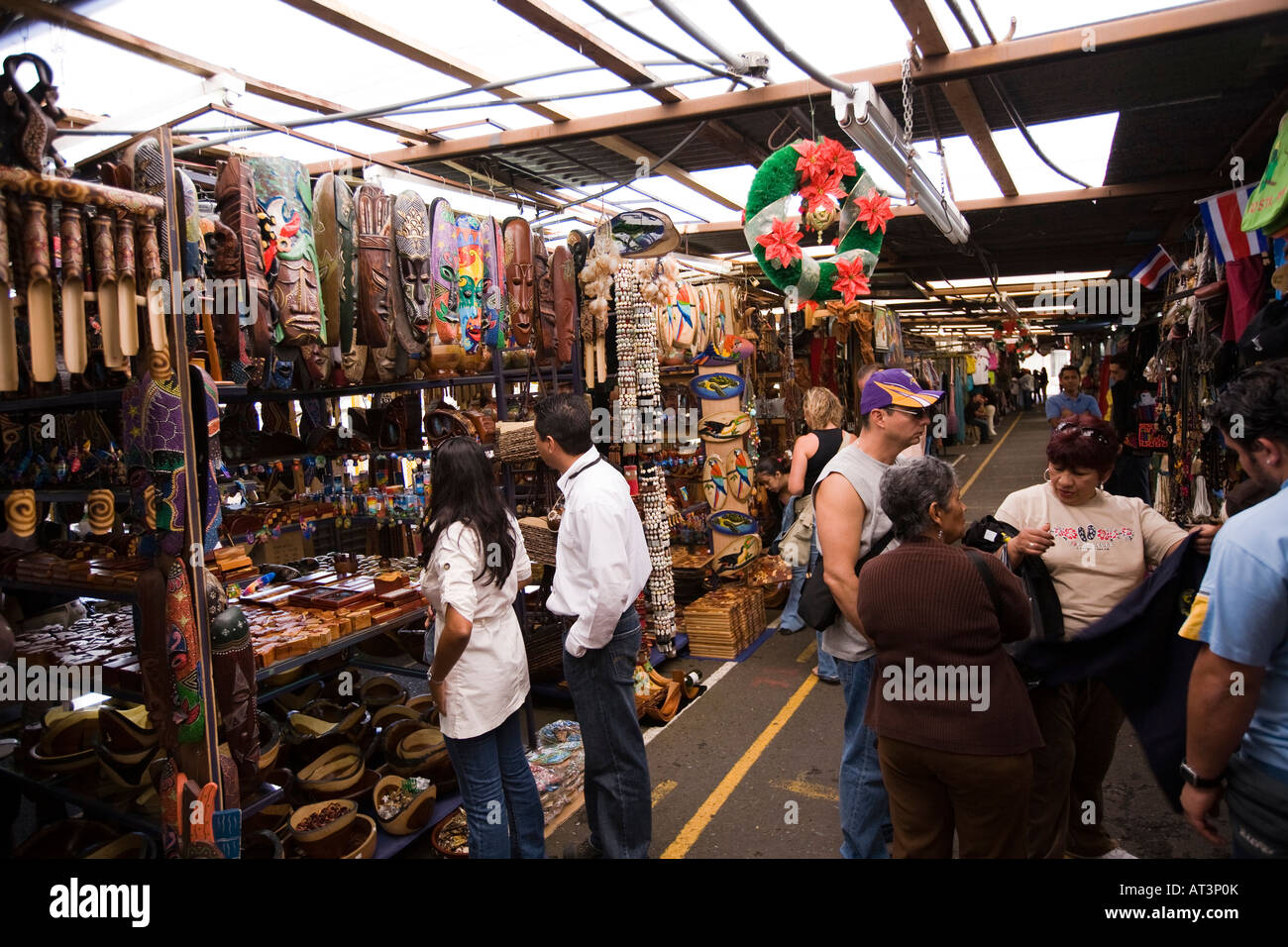 Costa Rica San Jose Avenida Central Market di artigianato Foto Stock