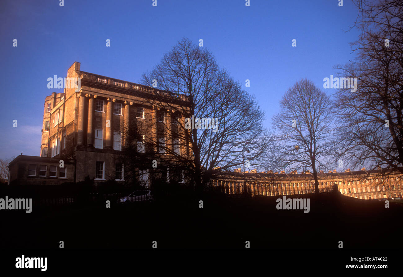 Royal Crescent Bath Inghilterra Foto Stock