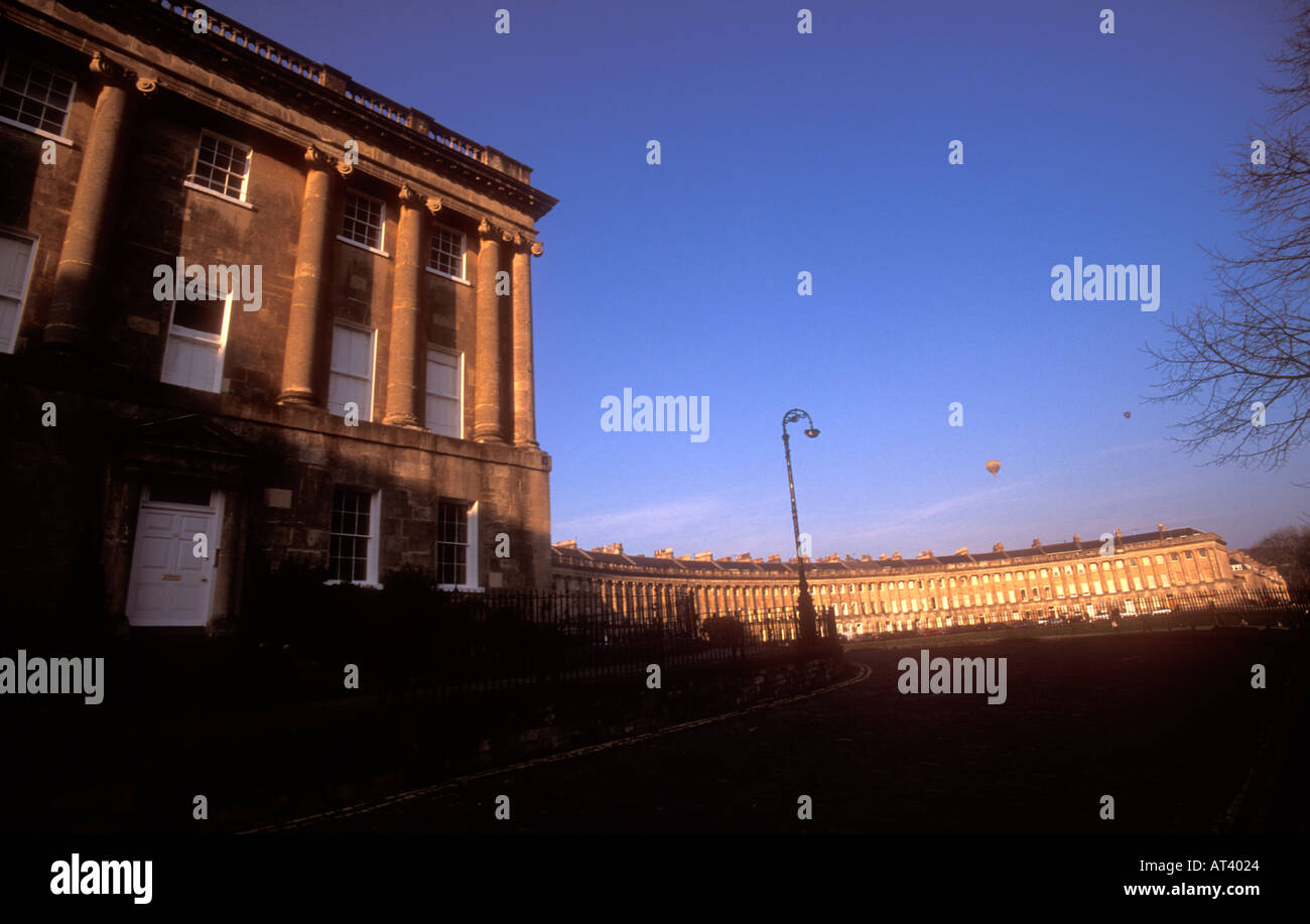 Royal Crescent Bath Inghilterra Foto Stock