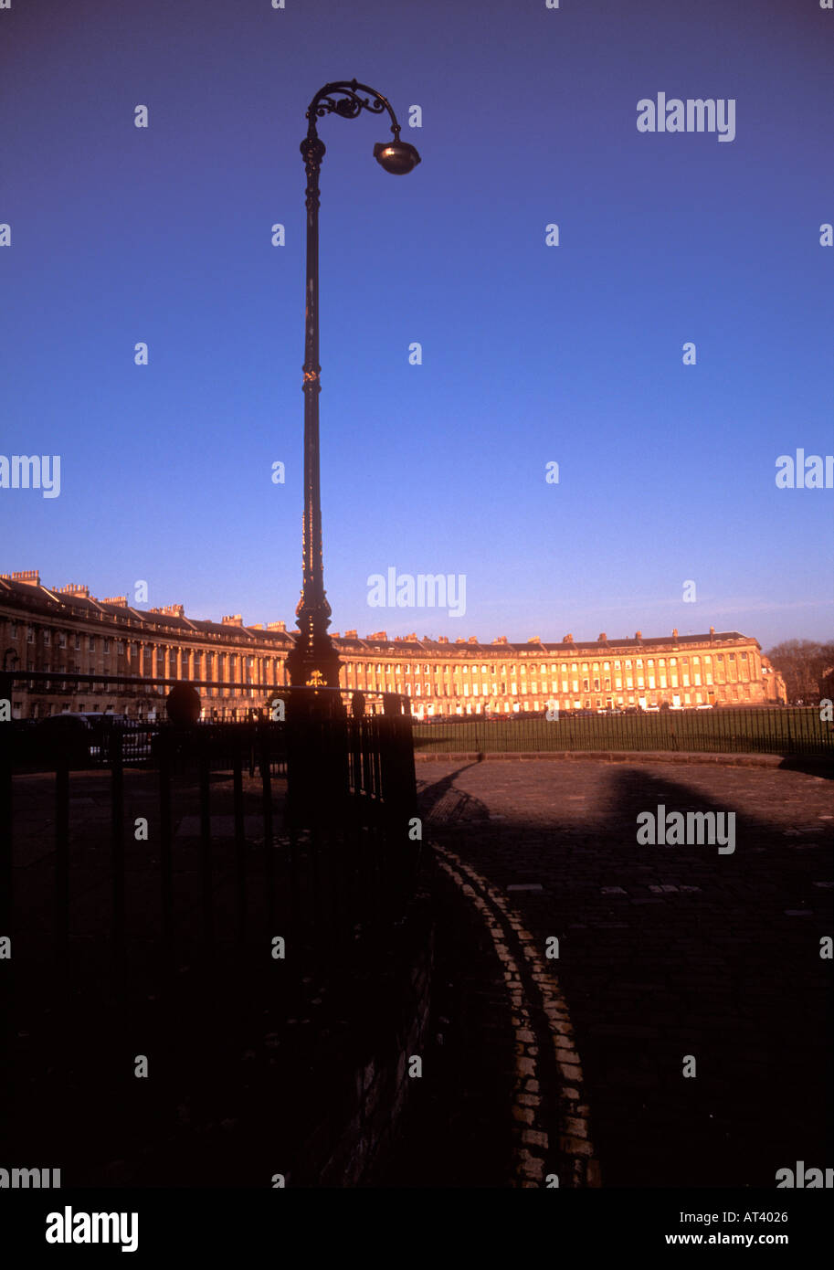 Royal Crescent Bath Inghilterra Foto Stock