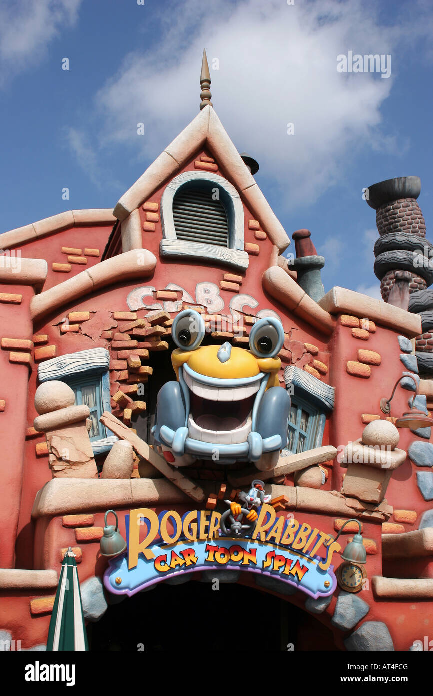 Roger Rabbit tema attrazione ride in Toontown Disneyland Foto Stock