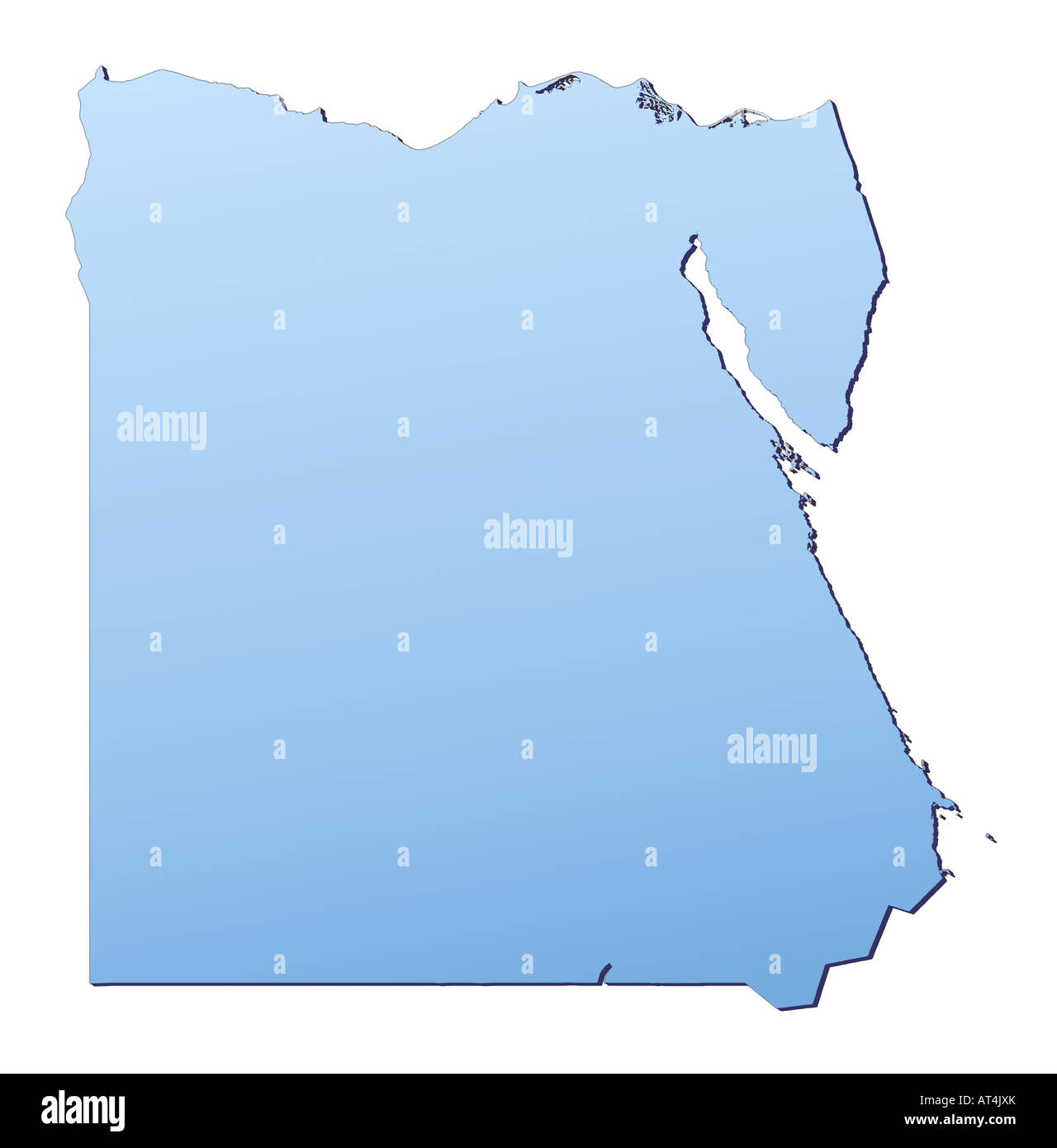 Mappa di Egitto Foto Stock