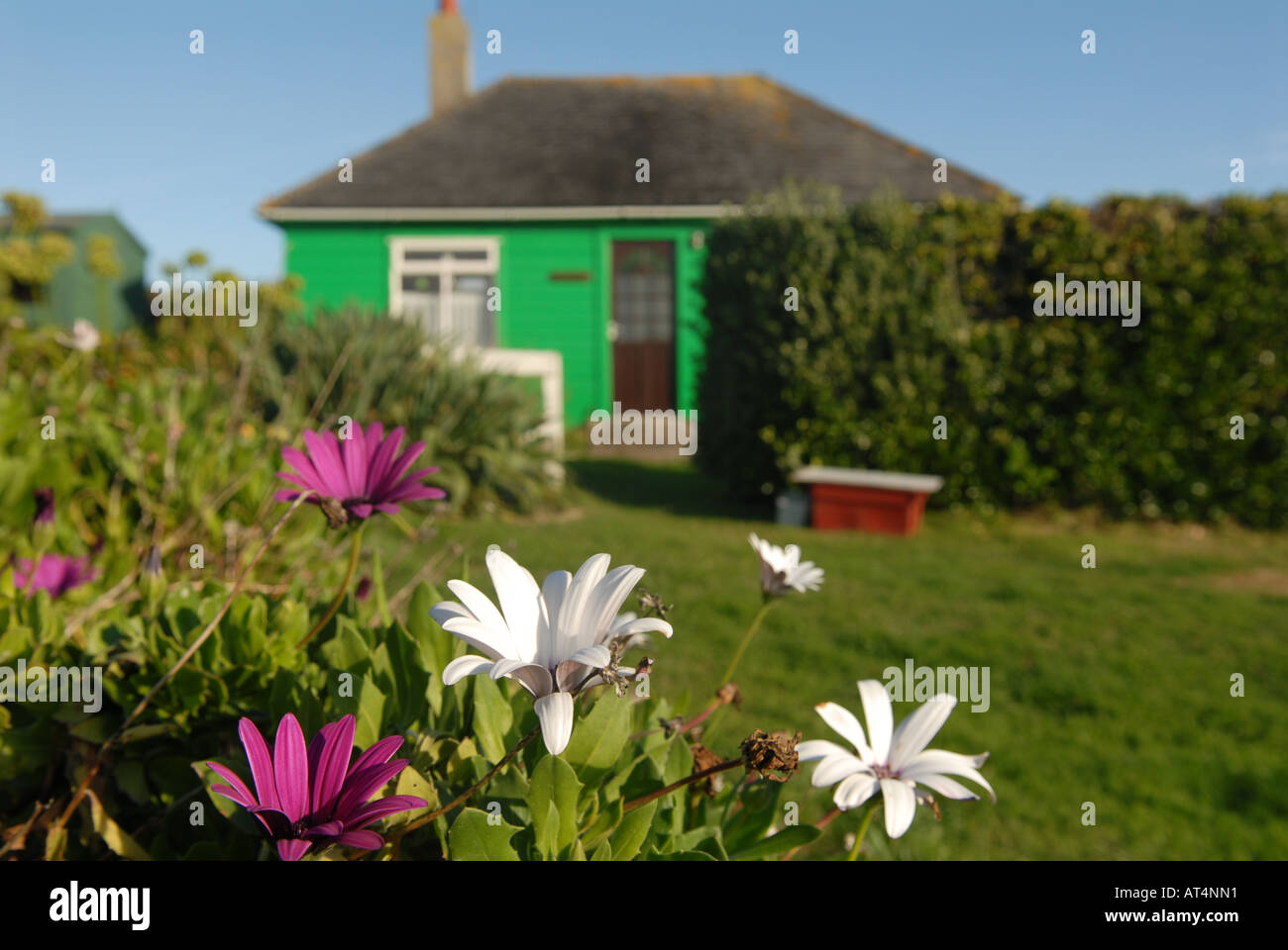 Casa sull'isola di Bryher, isole Scilly, UK. Foto Stock