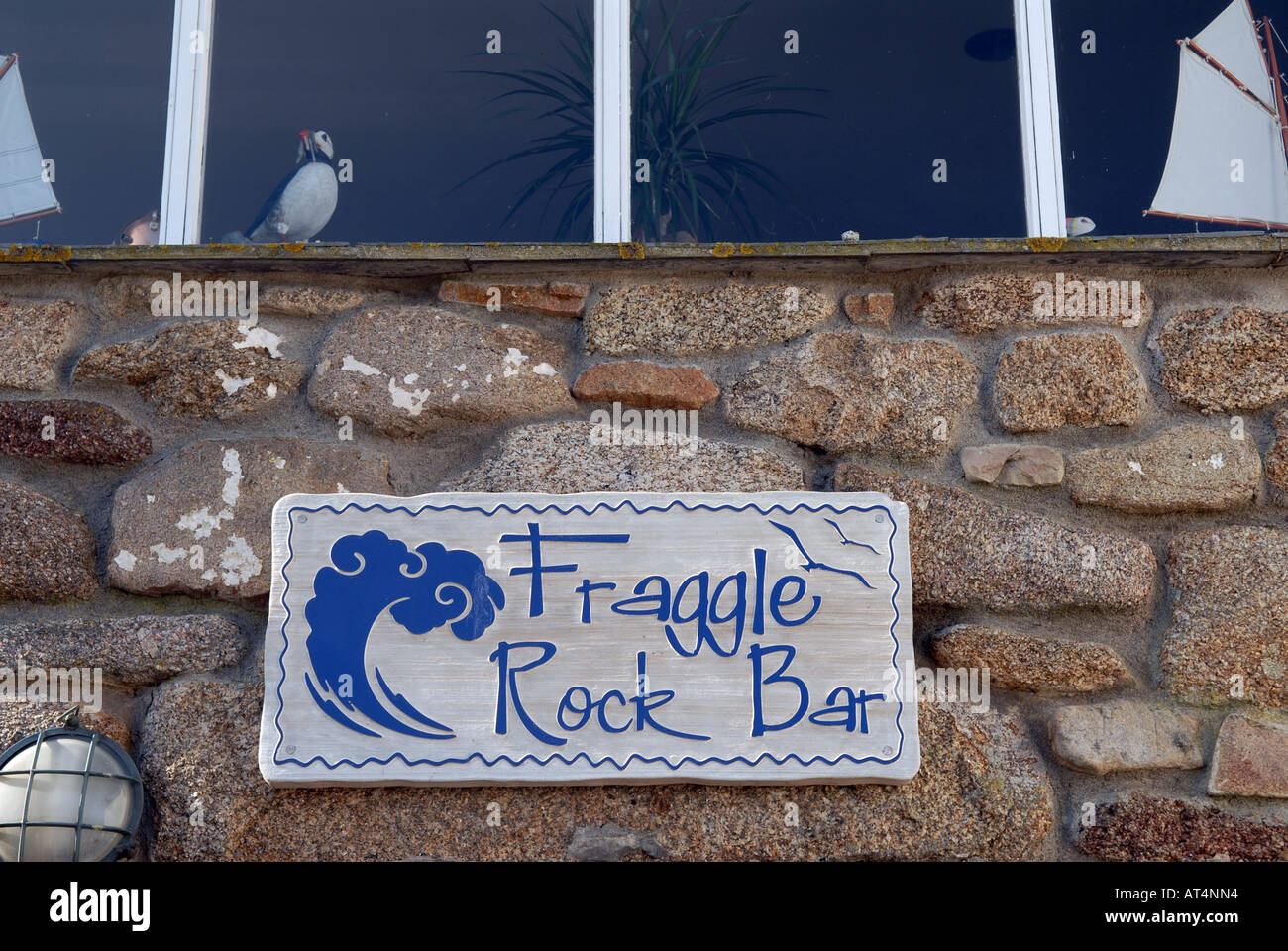 Fraggle Rock Bar, Bryher, isole Scilly, UK. Foto Stock