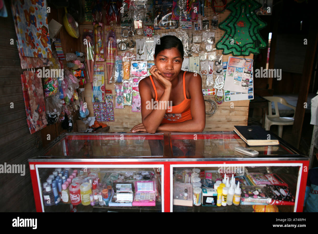 Negozi locali e mercato in Colombia Foto Stock