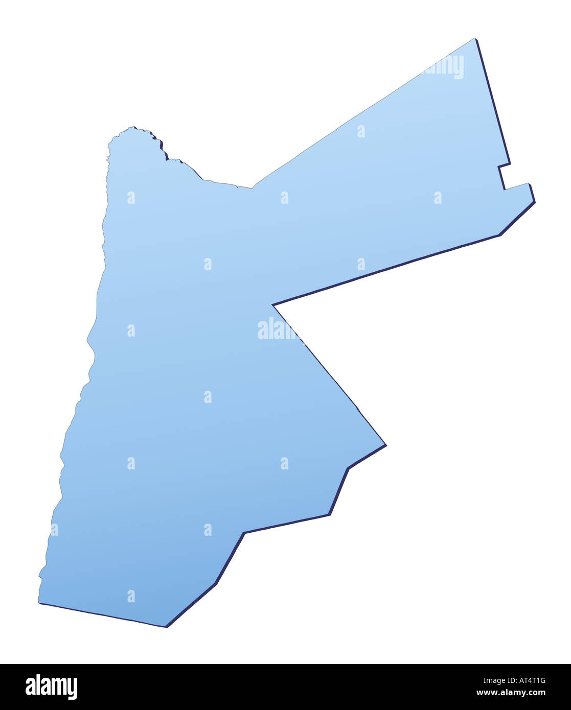 Mappa di Jordan Foto Stock