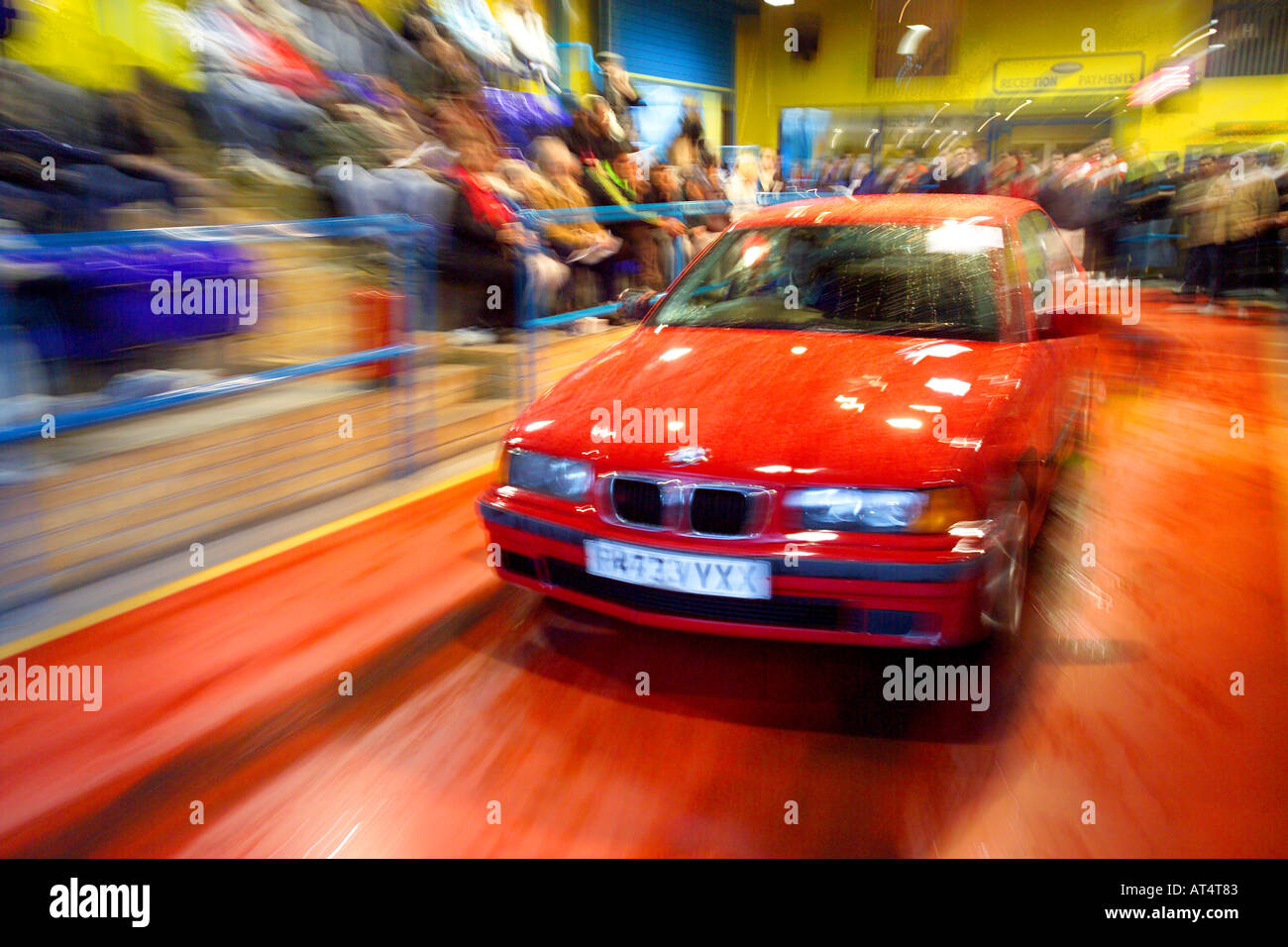 La sala vendita a Newport aste auto, Newport, South Wales, Regno Unito Foto Stock