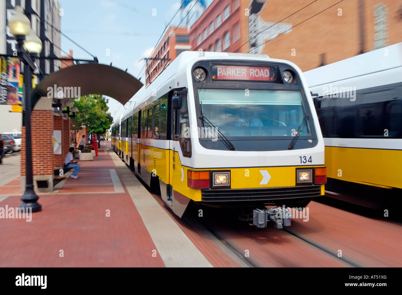 Dallas Area Rapid Transit DART linea ferroviaria leggera Foto Stock