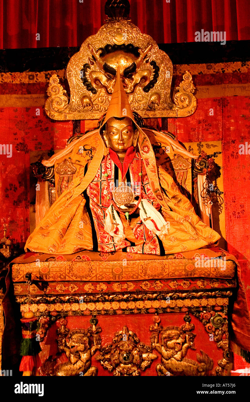 Tenzin Gyatso il Tibet e la14 il Dalai Lama e la sua lama Foto Stock