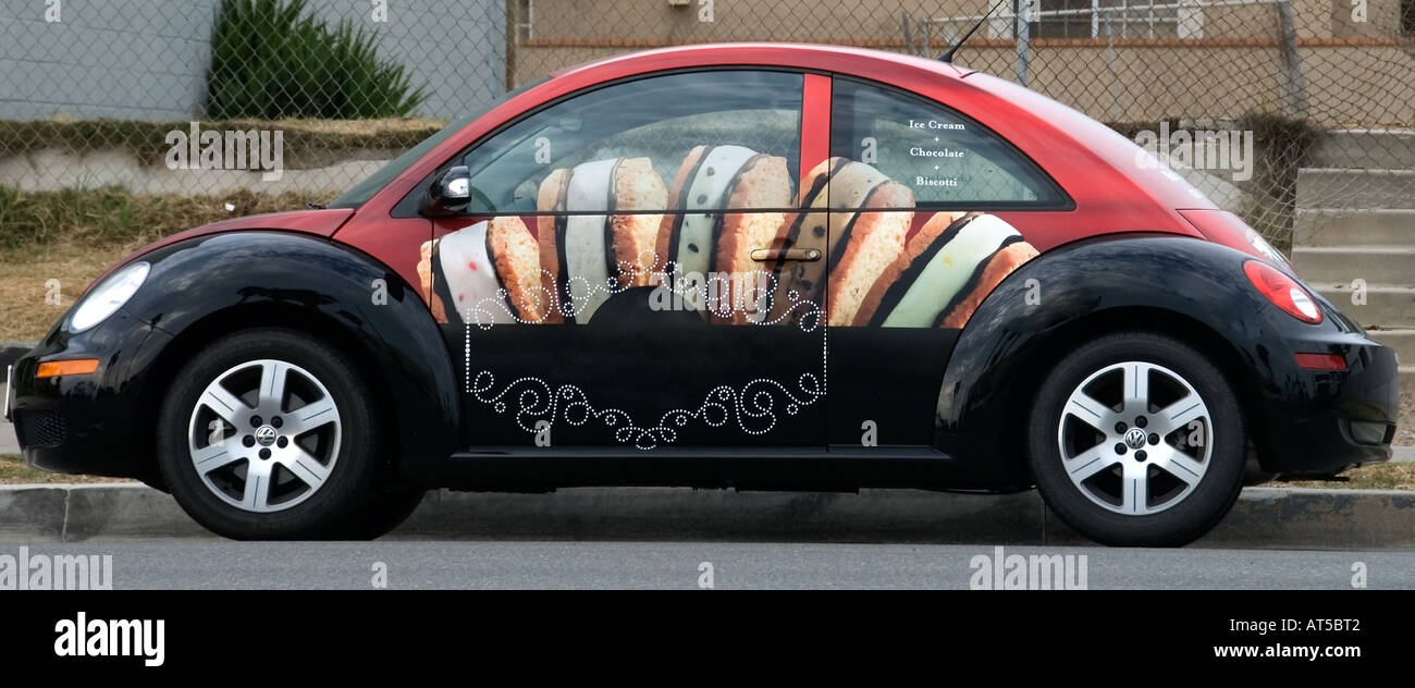 Pubblicità su un bug Foto Stock