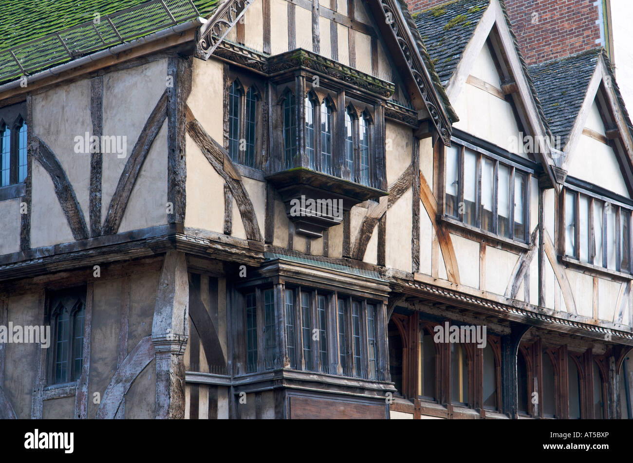 Dettaglio della vecchia casa in Cornmarket Street Oxford Foto Stock