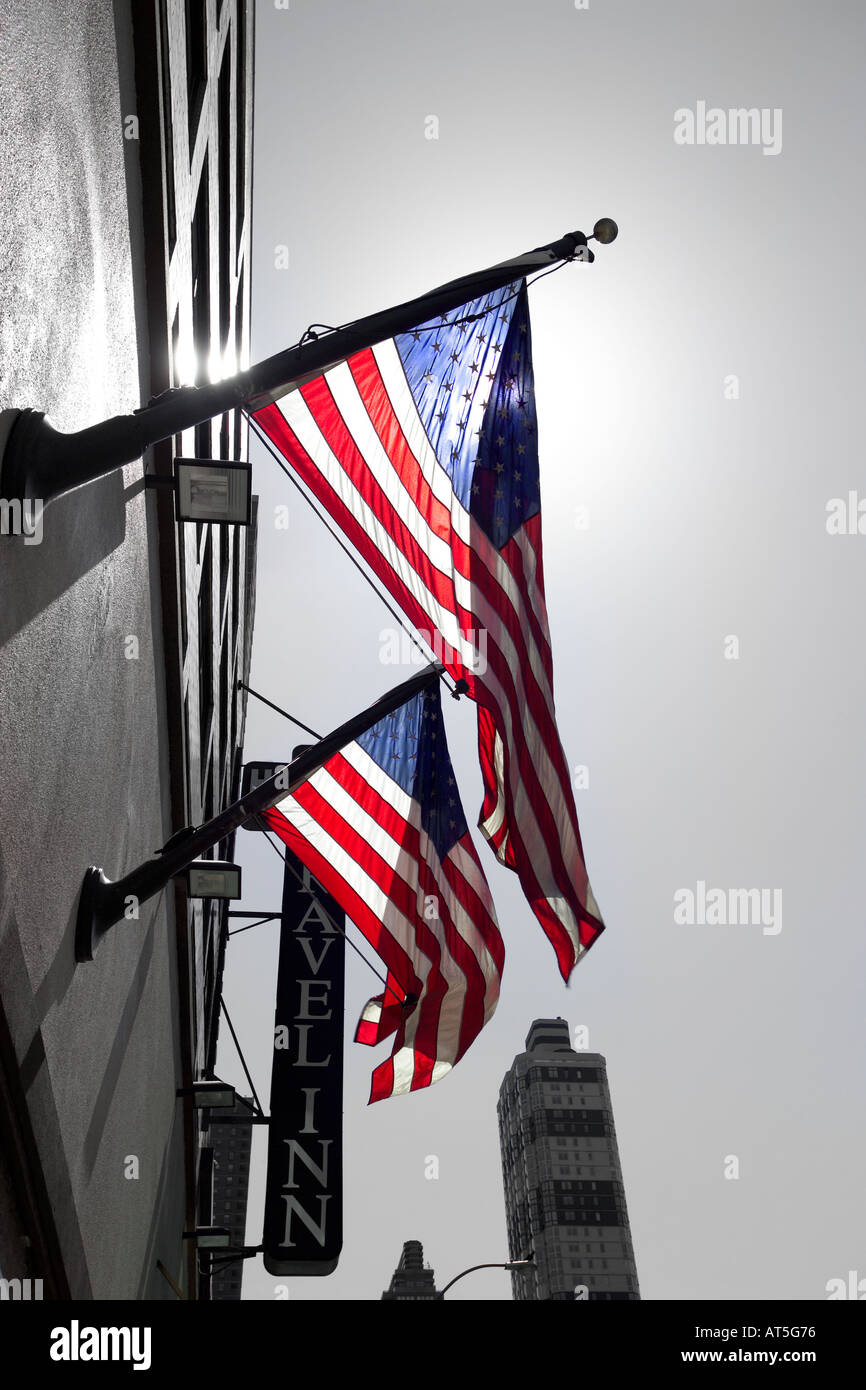Bandierine americane di New York Foto Stock