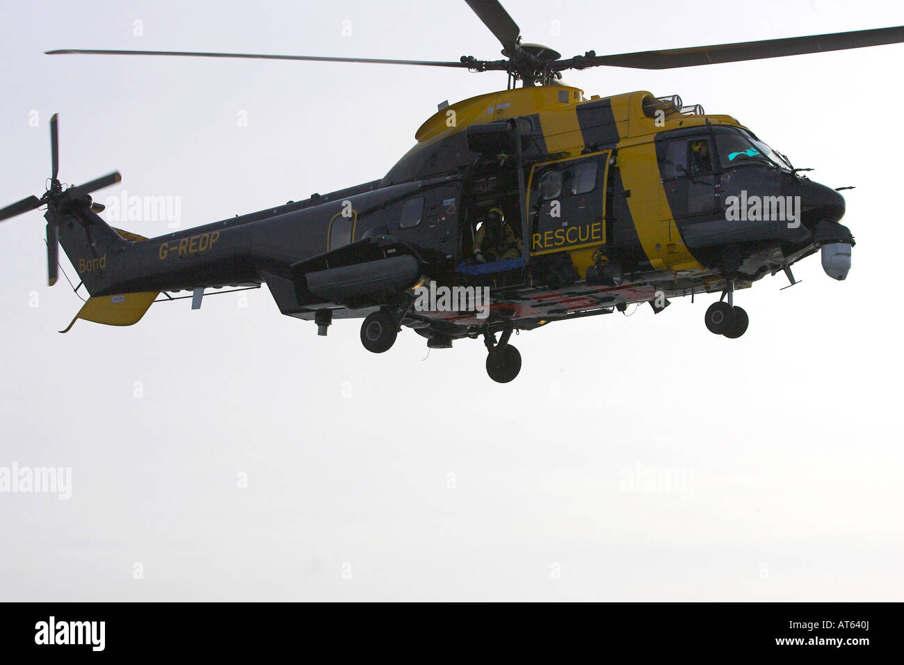 Bond air sea rescue pratica sul sondaggio imbarcazione Sea Profiler Foto Stock