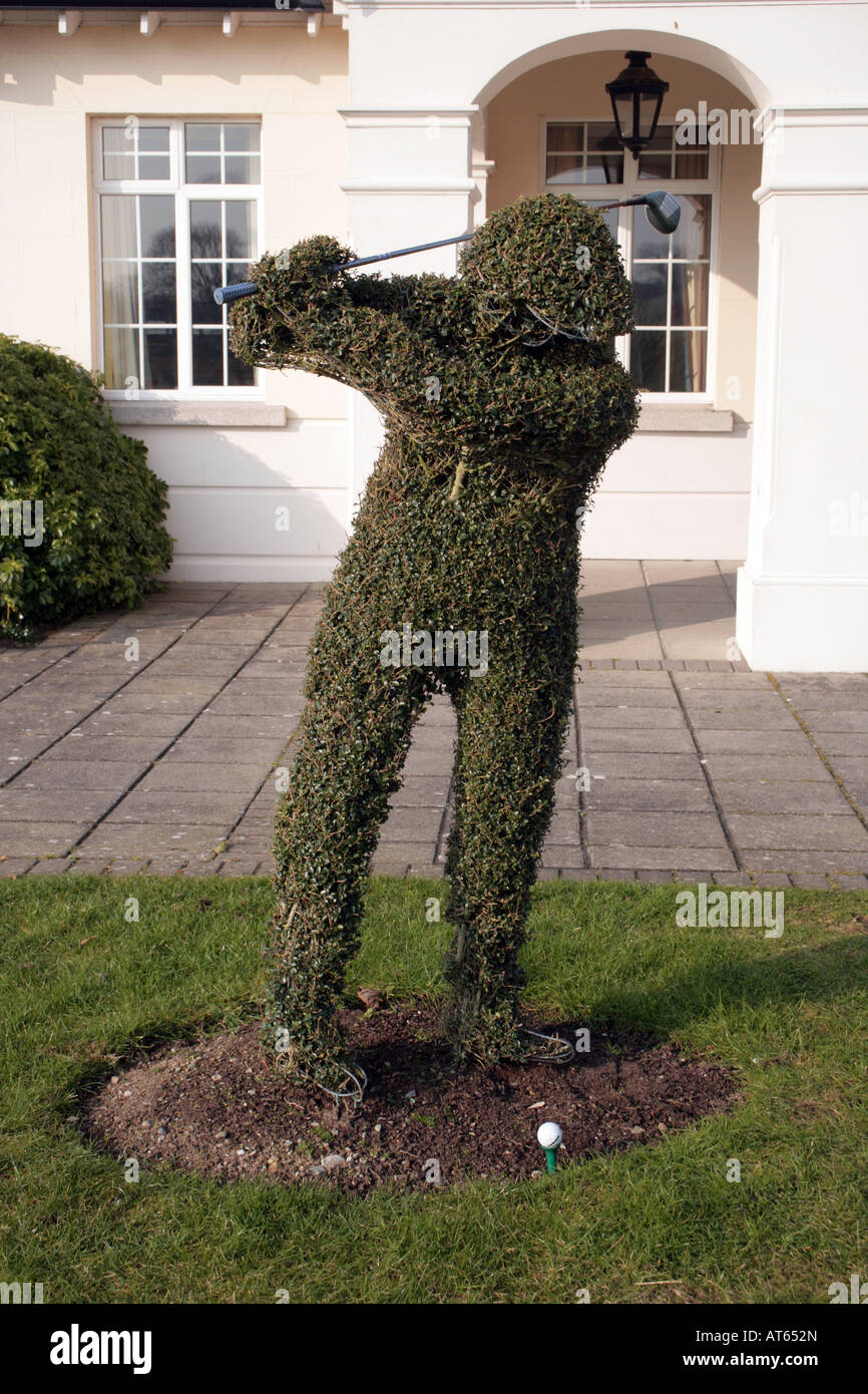 Topiaria da golfista Nuremore Golf Club nella contea di Monaghan Irlanda Foto Stock
