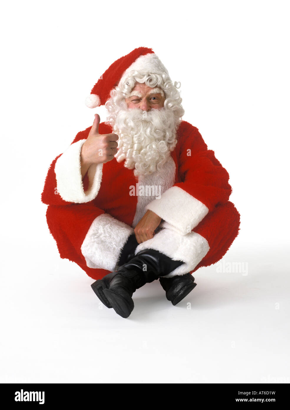 Babbo Natale su sfondo bianco Foto Stock