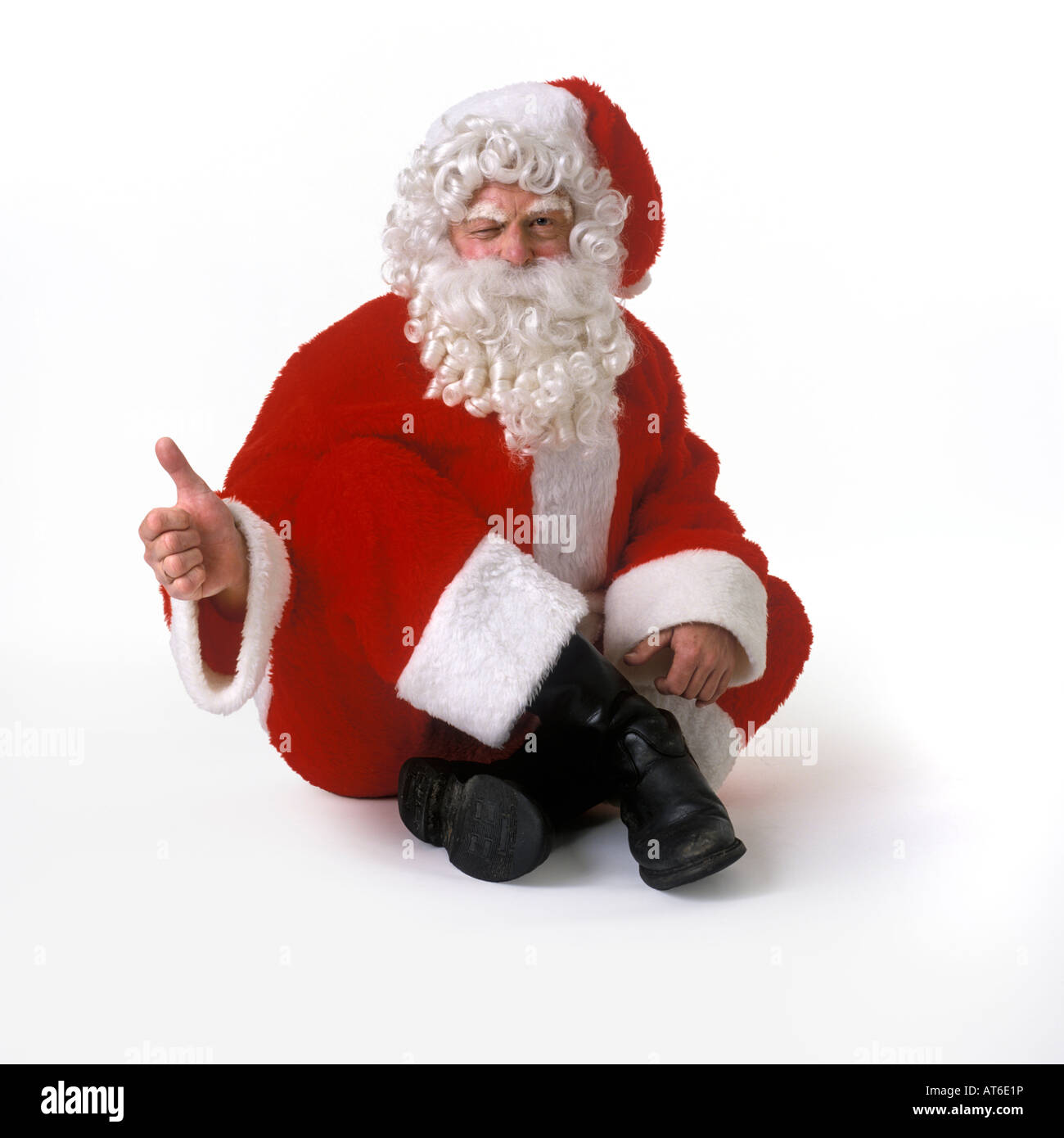 Babbo Natale su sfondo bianco Foto Stock