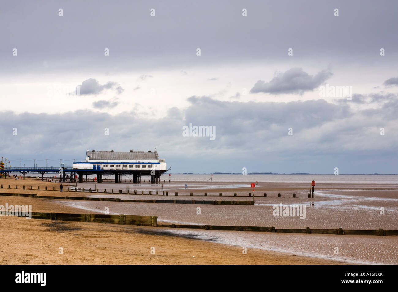 Cleethorpes Pier North East Lincolnshire Coast Foto Stock