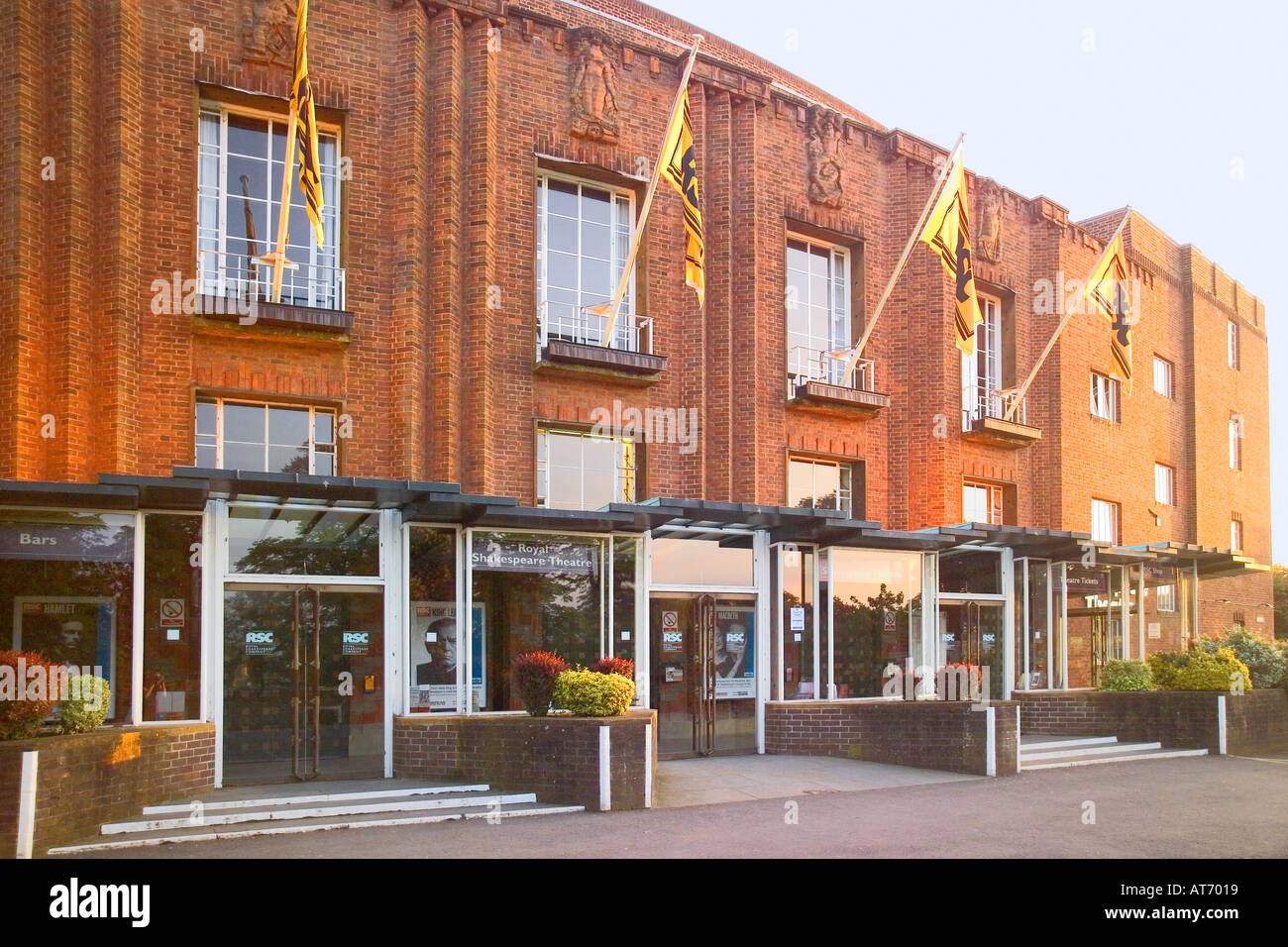 Warwickshire Stratford su Avon shakespeare memorial theatre Foto Stock