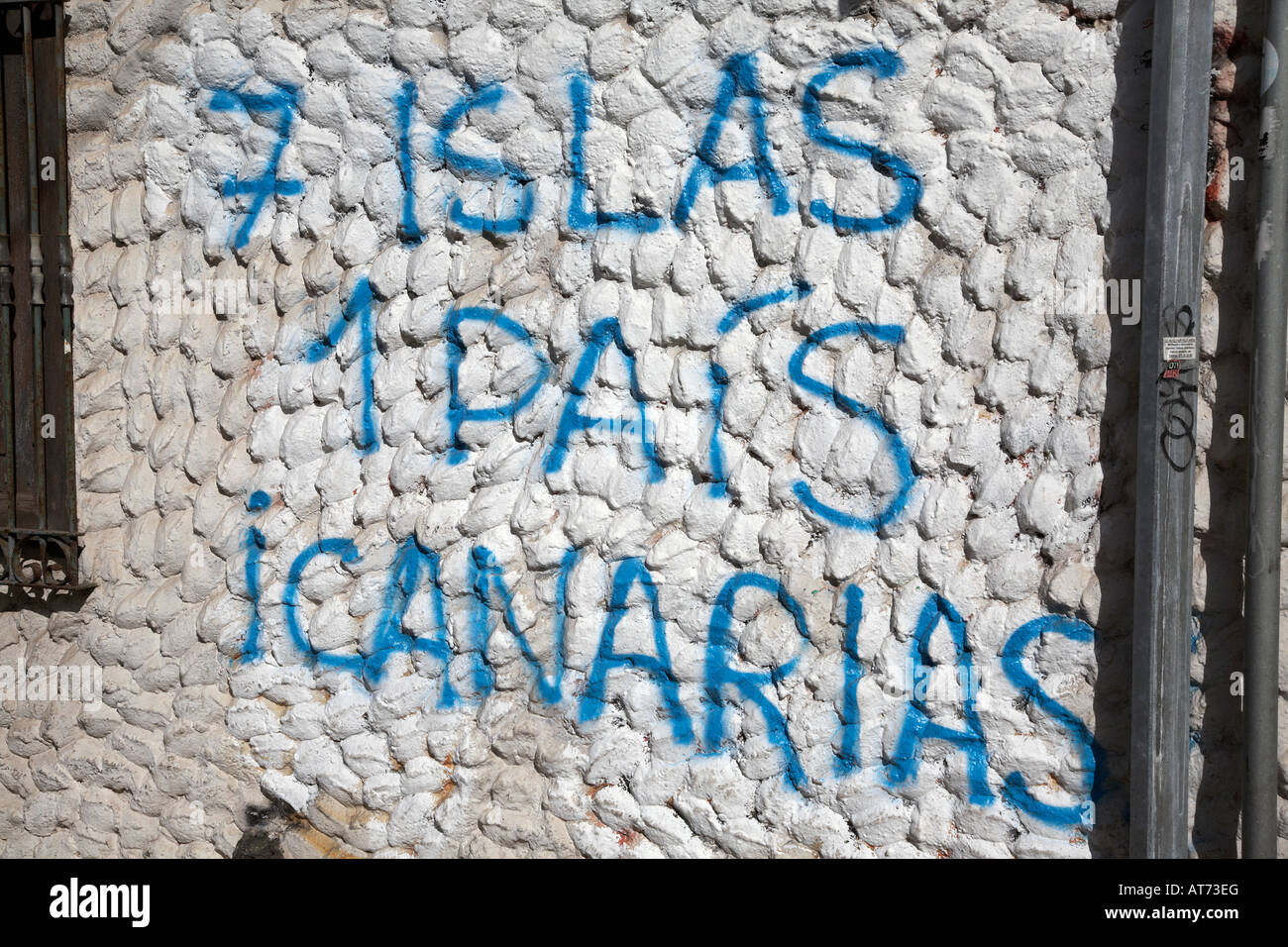 7 islas 1 pais ho canarias grafitti la laguna Tenerife Canarie Spagna Foto Stock