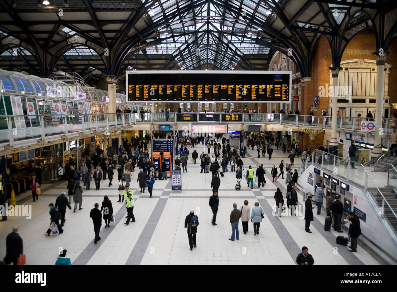 London Liverpool Street Stazione ferroviaria stazione REGNO UNITO Foto Stock