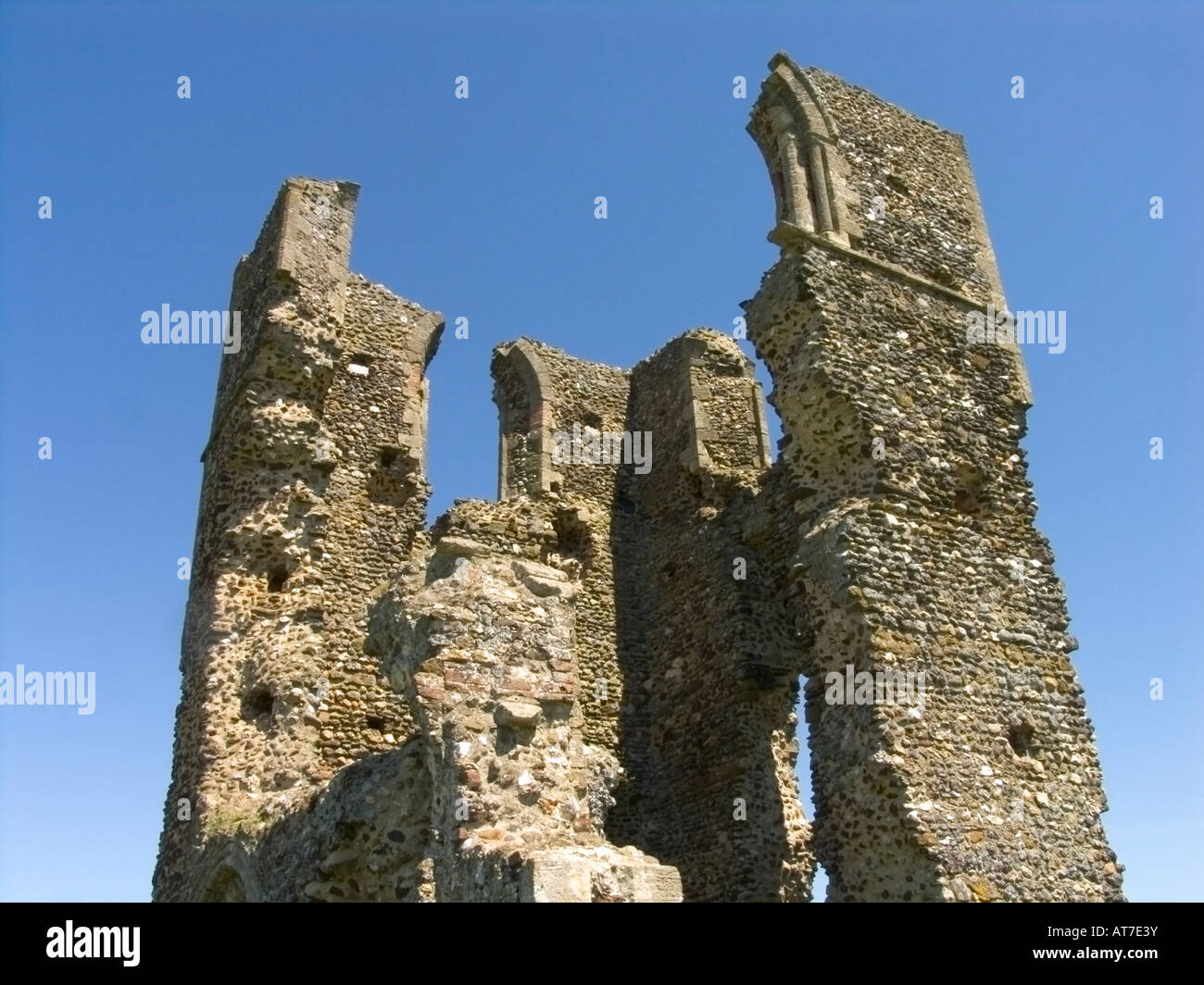 Parte superiore della vecchia torre - Bawsey, Norfolk, Inghilterra Foto Stock