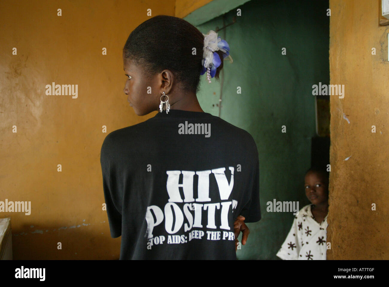 In Lagos numerose sono le persone contagiate dal virus dell AIDS. Activits vieni per un libero accesso ai farmaci ARV Foto Stock