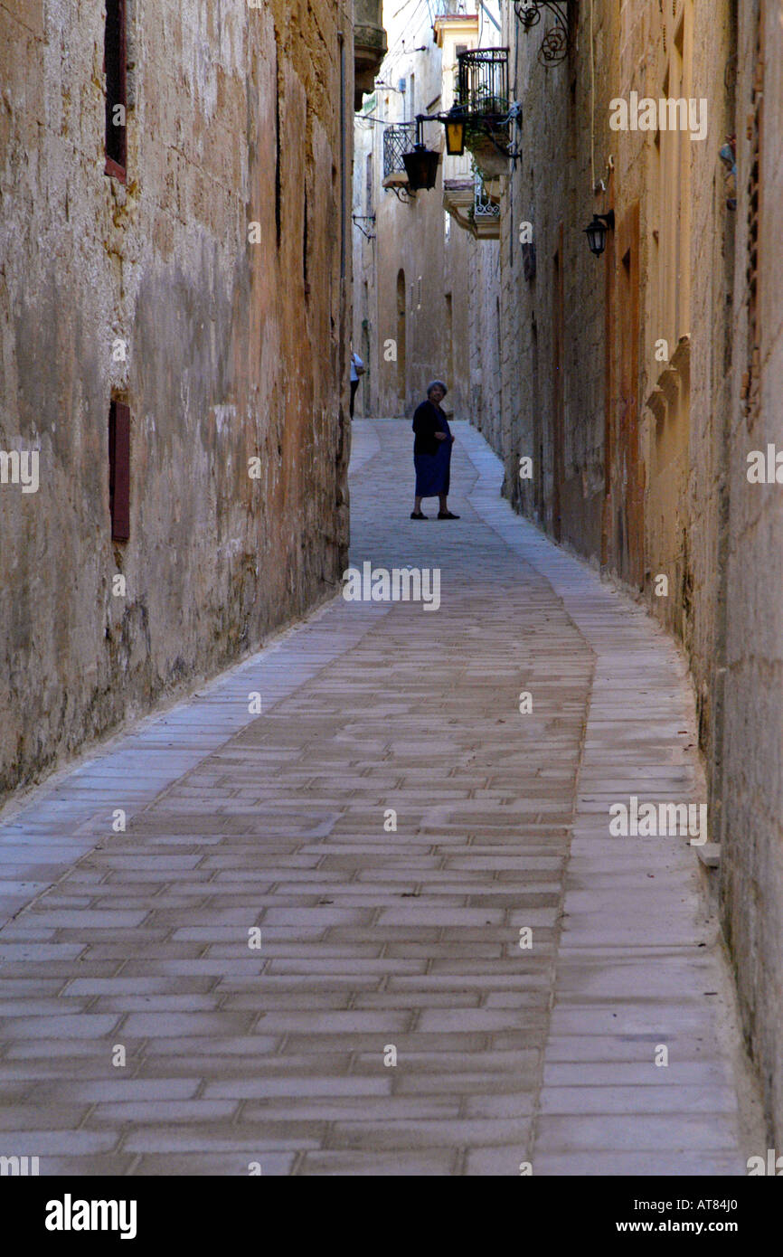 Mdina città silenziosa di Malta Foto Stock