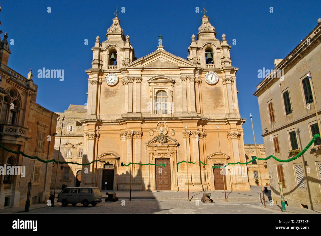 Cattedrale di Mdina, città silenziosa, Malta Foto Stock