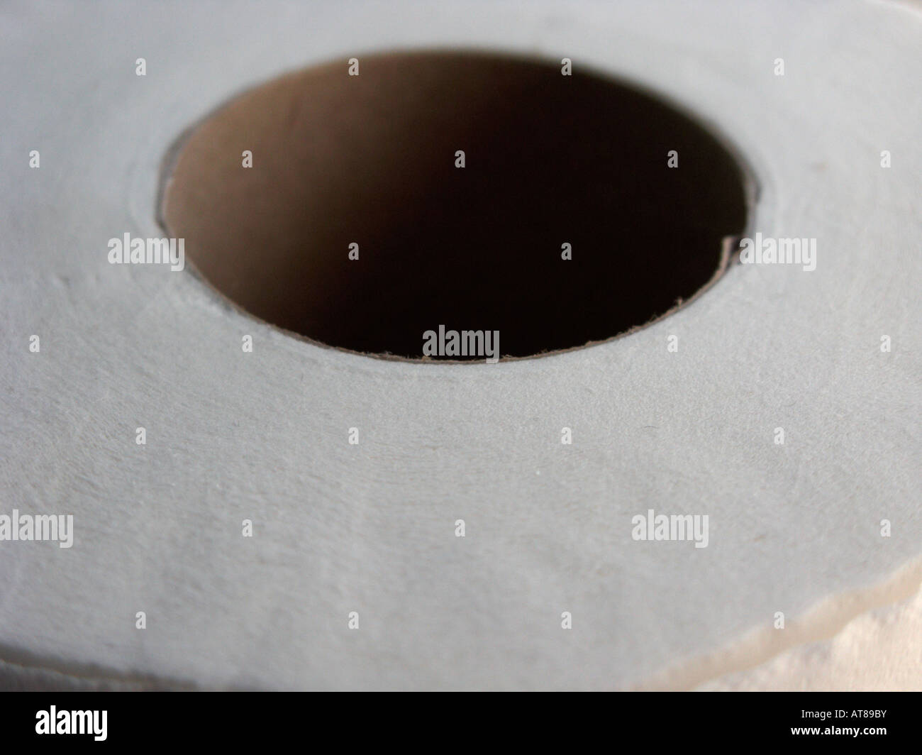 Close up di bianco rotolo di carta igienica Foto Stock