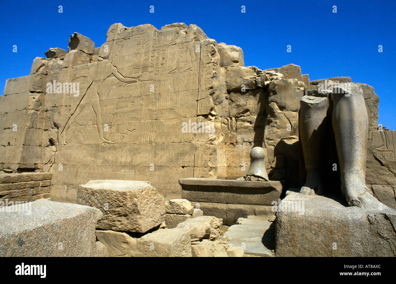 Karnak Egitto grande tempio di Amon terzo giudice Foto Stock