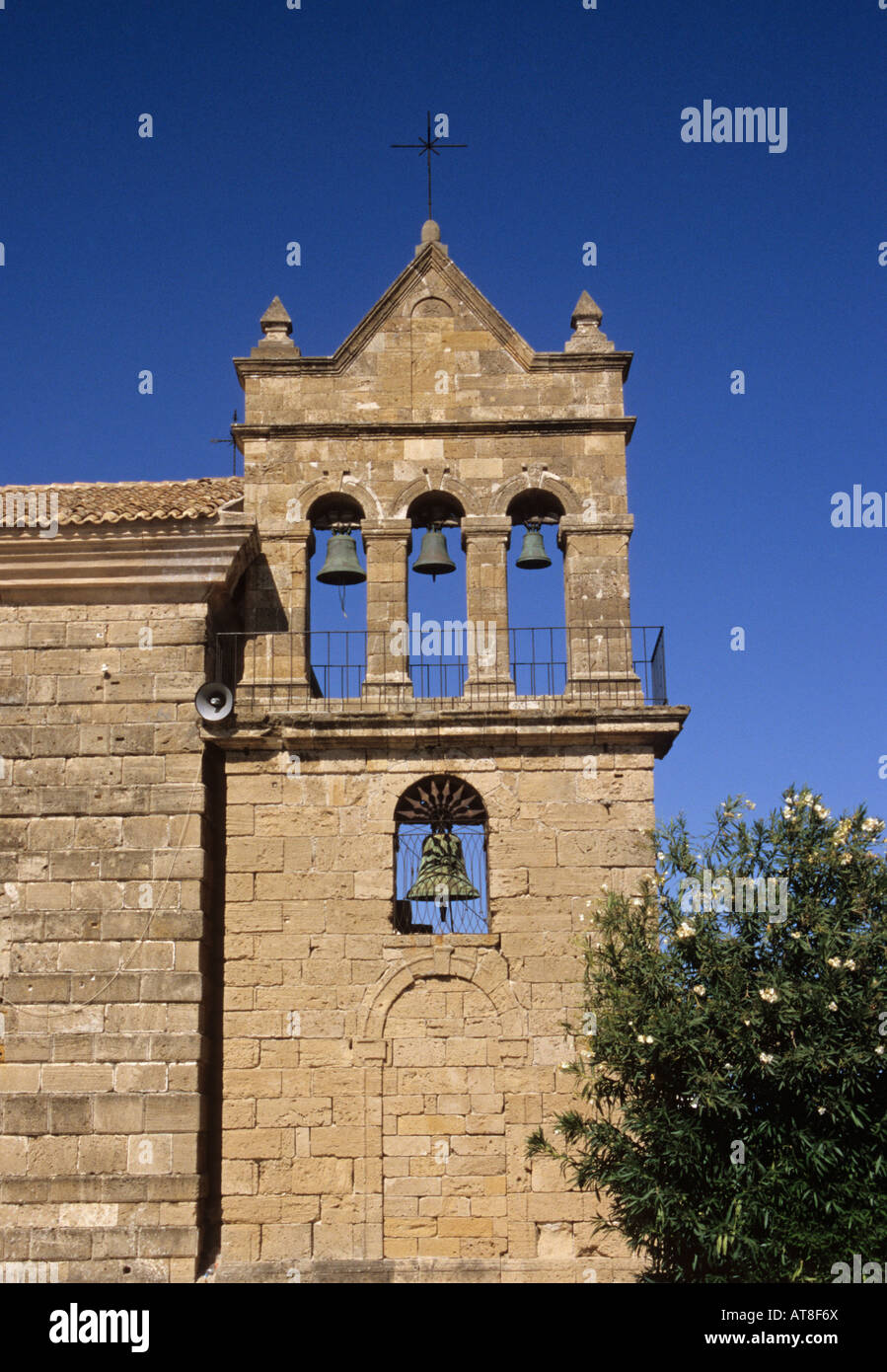 La chiesa di San Nicola belfry in piazza Solomos città di Zacinto Zante Grecia Foto Stock