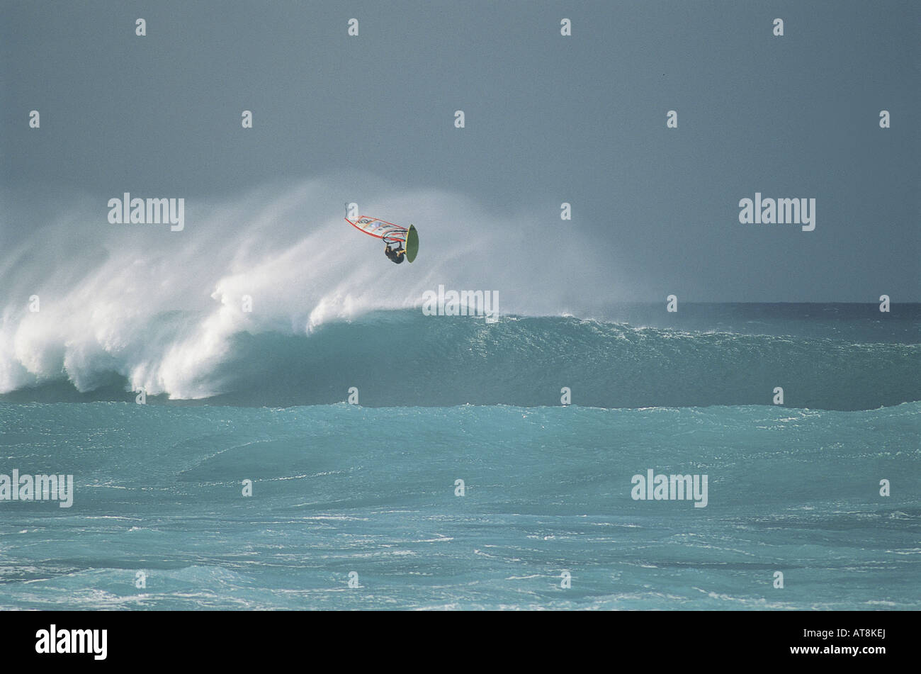 Windsurf, Hookipa Beach Park, Maui Foto Stock