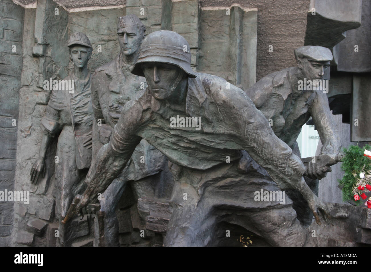 Dettaglio del Memoriale della Insurrezione di Varsavia Foto Stock