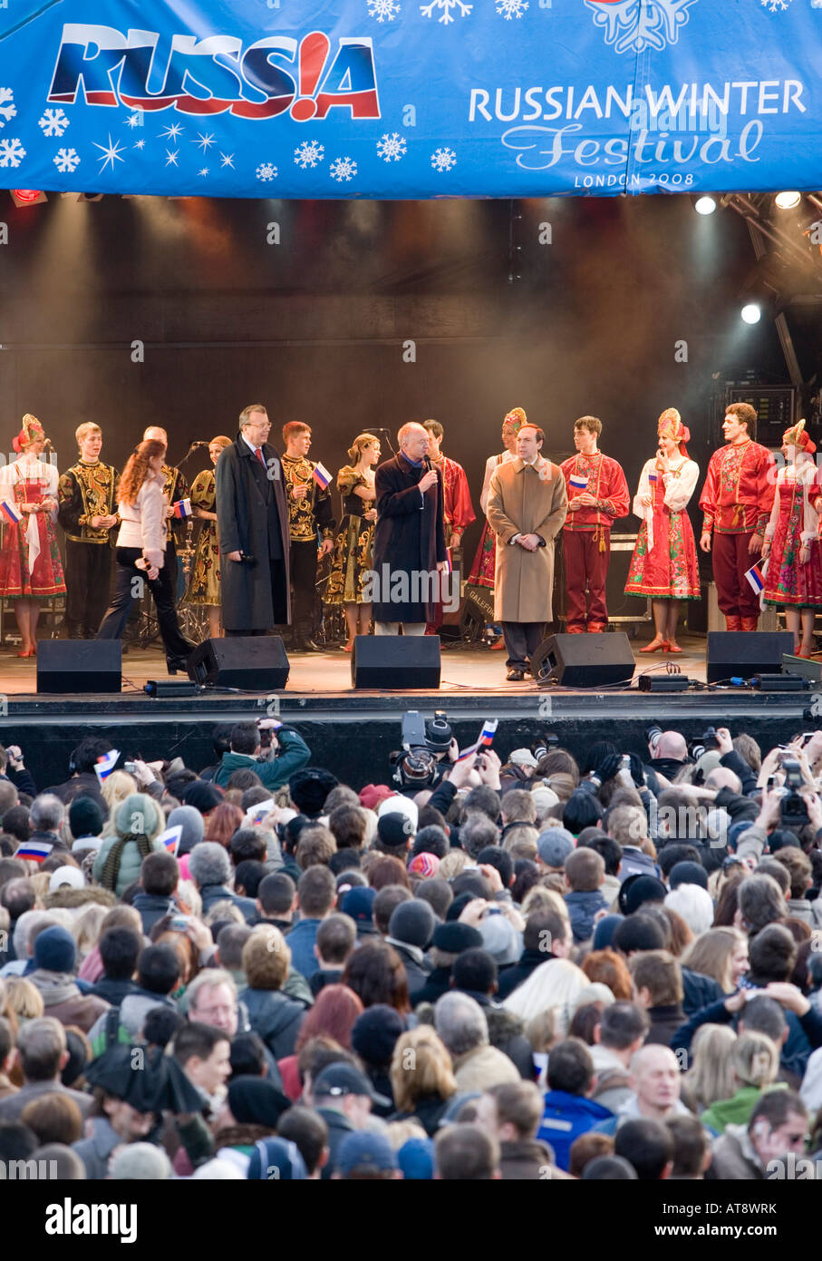 " Inverno russo Festival' 'Trafalgar Square, Londra 2008 Foto Stock