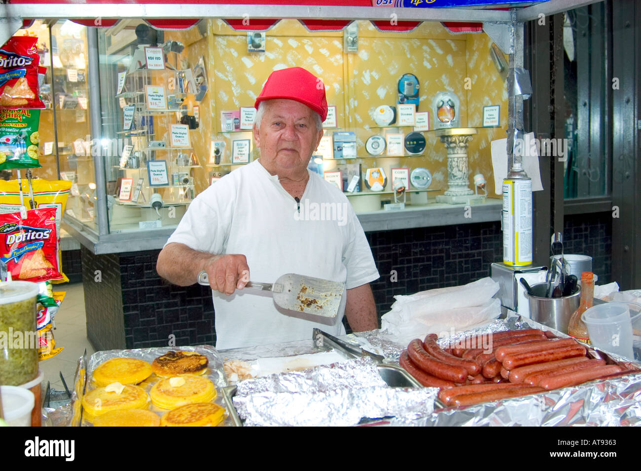 Miami Florida Street Life marciapiede fornitore di prodotti alimentari Foto Stock