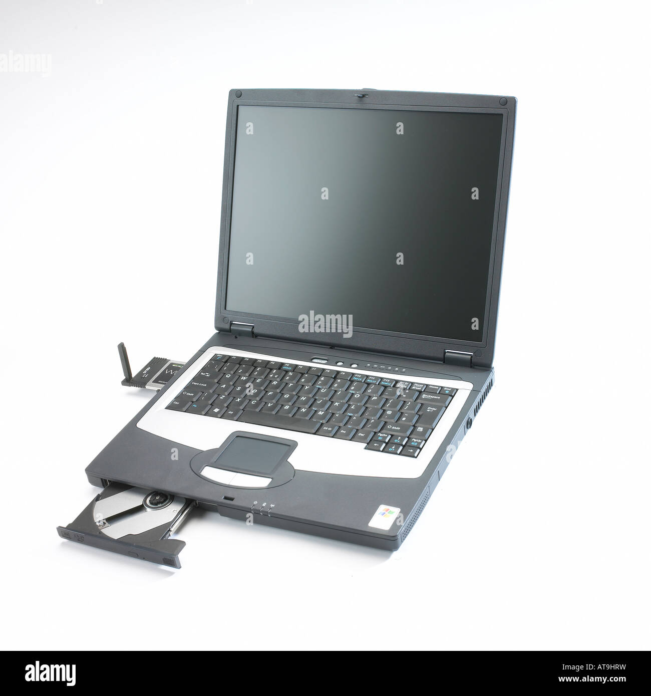 Ritaglio per laptop su sfondo bianco Foto Stock