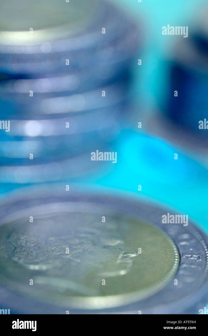 In prossimità di due monete cancelletto Foto Stock