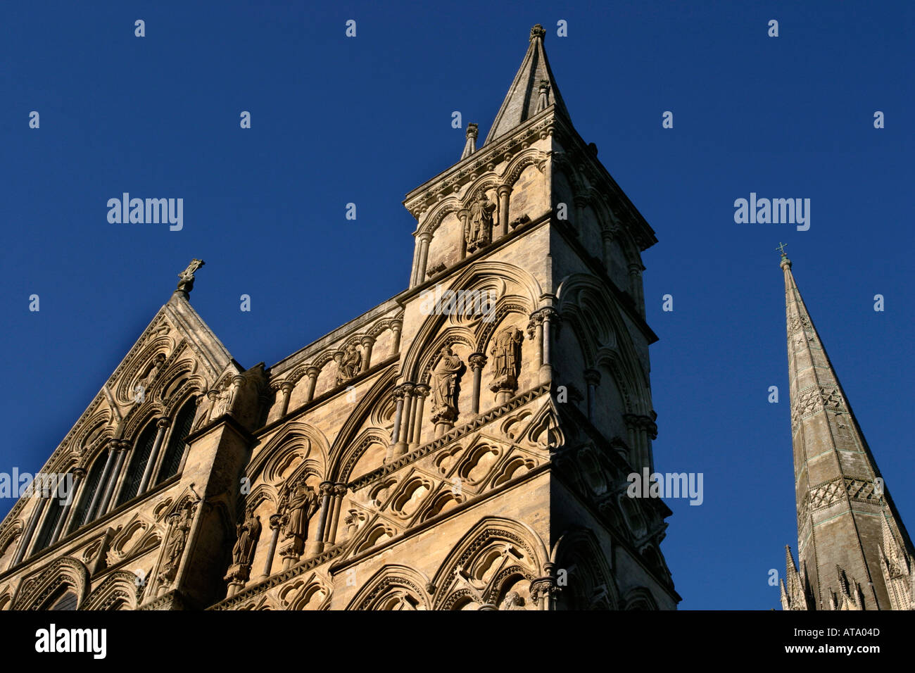 La Cattedrale di Salisbury Salisbury Inghilterra Foto Stock