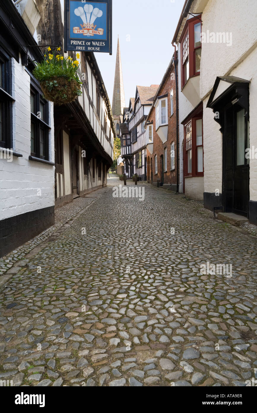 Church Lane, Ledbury, Herefordshire Foto Stock