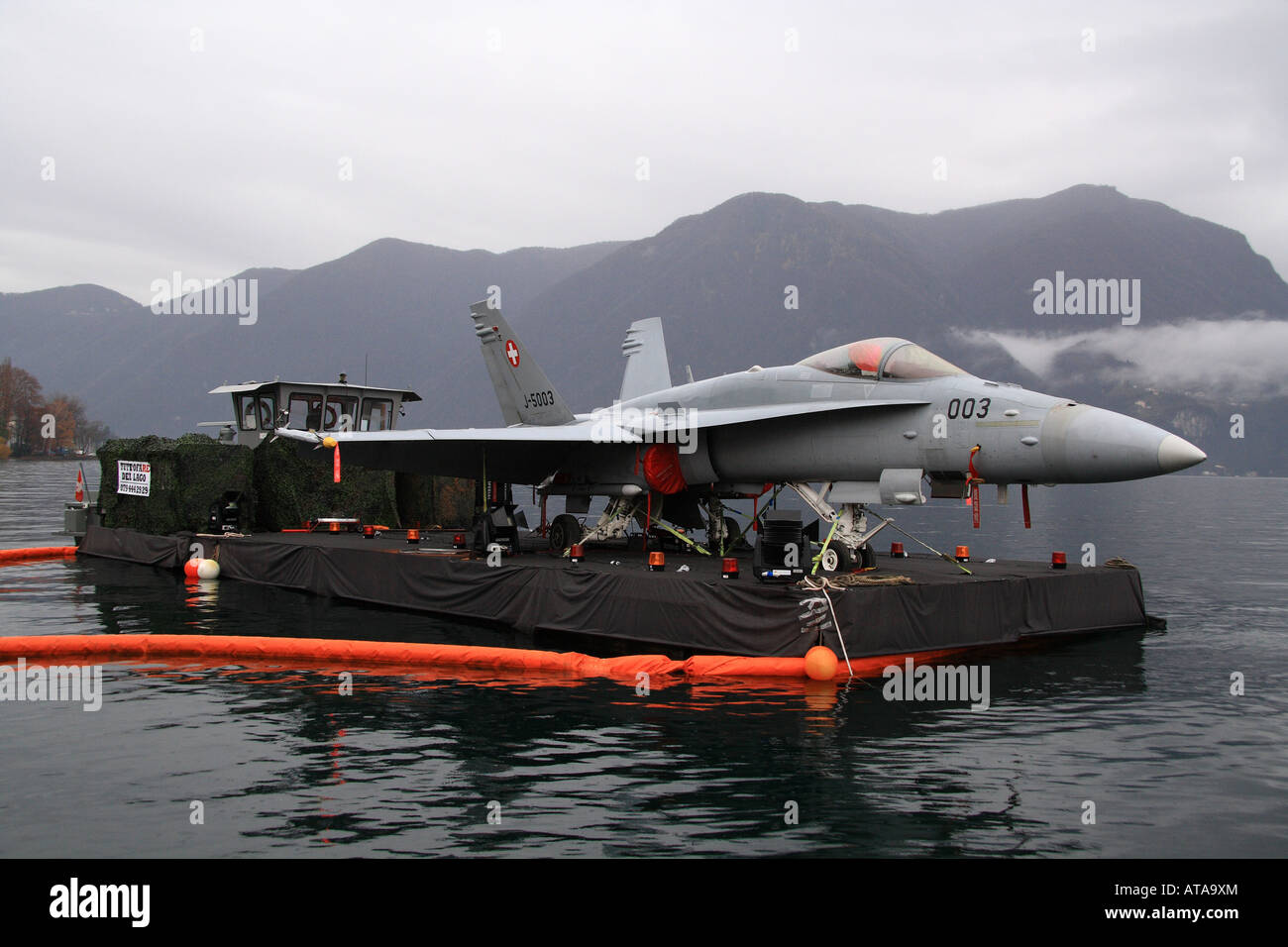 Esercito svizzero FA/18 Hornet velivoli a getto Foto Stock