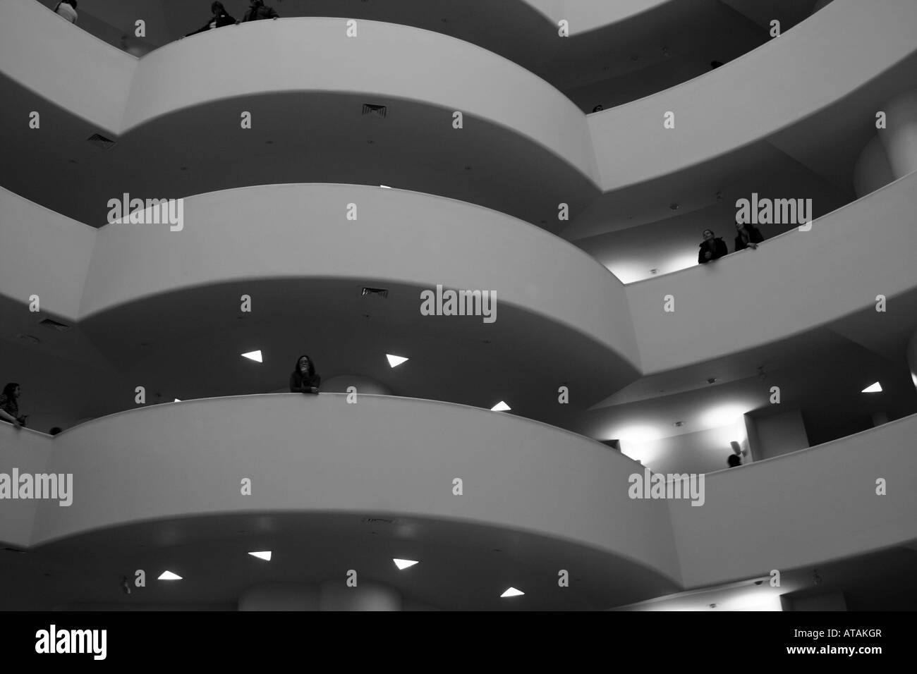 Nella città di New York all'interno del Museo Guggenheim di Frank Lloyd Wright architetto Foto Stock