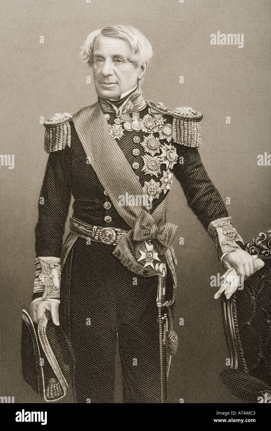Edmund Lione, primo Baron Lyons, Signore Admiral, 1790 - 1858. Ammiraglio Inglese della Royal Navy. Foto Stock