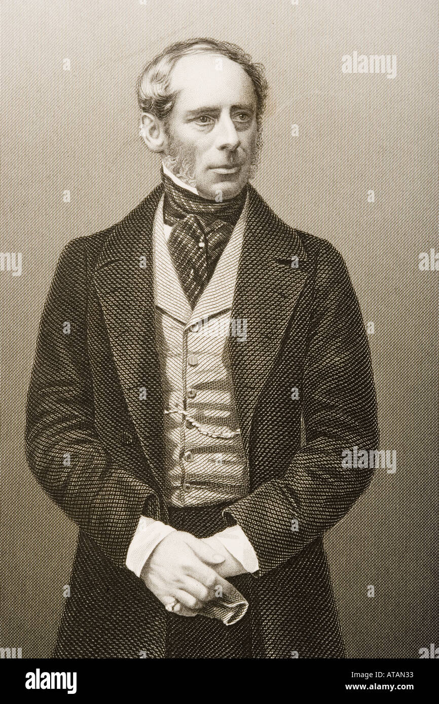 Sir John Somerset Pakington. In precedenza il Somerset Russell primo Baron Hampton 1799 1880 politico inglese Foto Stock