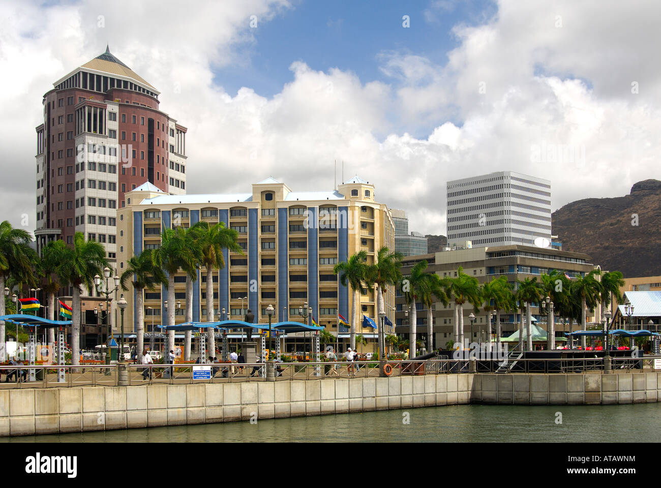 Banca di Stato edificio nel centro della città di Port Louis Mauritius Foto Stock