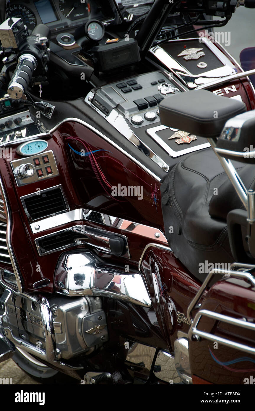 Honda Goldwing moto di lusso confortevole sedile Foto Stock