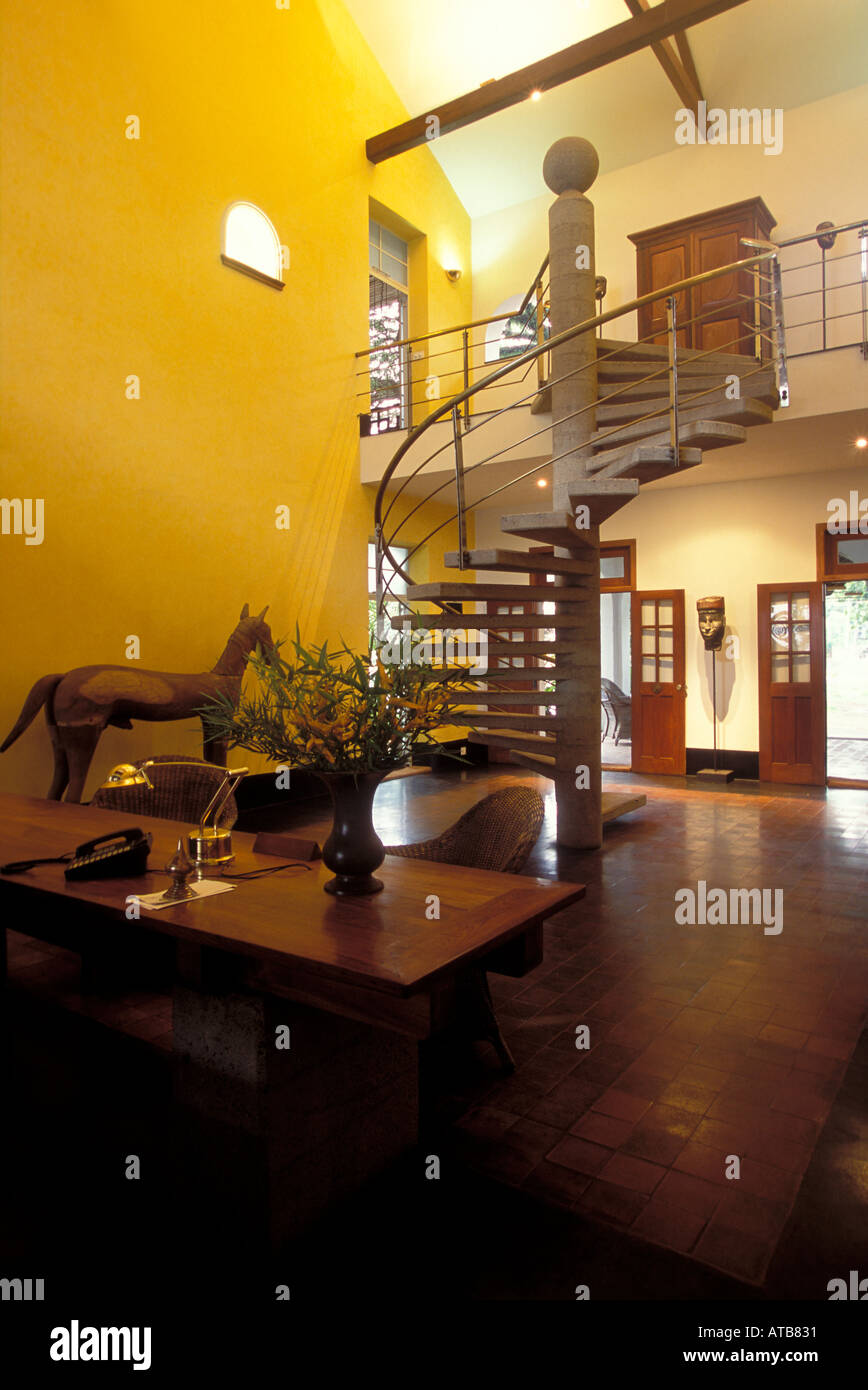 India Kerala Cochin la lobby delle lussuose Malabar house designer hotel in Fort Cochin Foto Stock