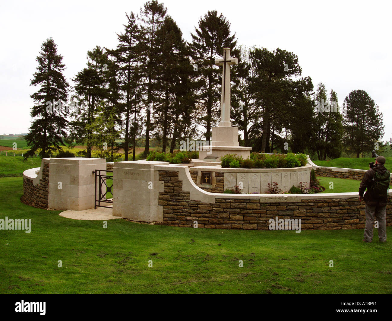 Cacciatori CWGC cimitero in Terranova Memorial Park Foto Stock