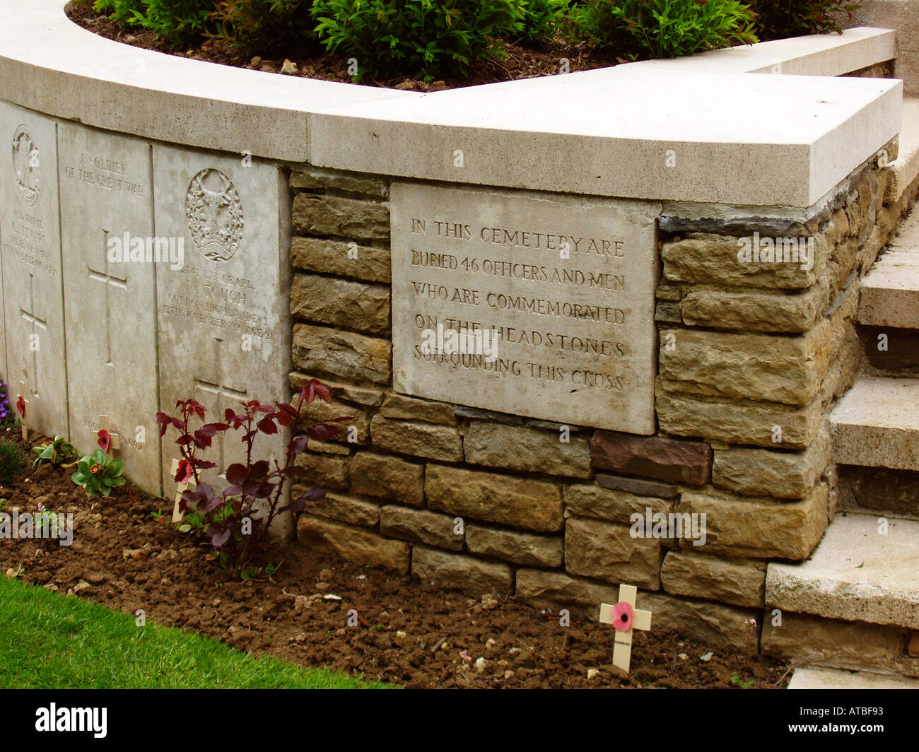 Cacciatori CWGC cimitero in Terranova Memorial Park Foto Stock
